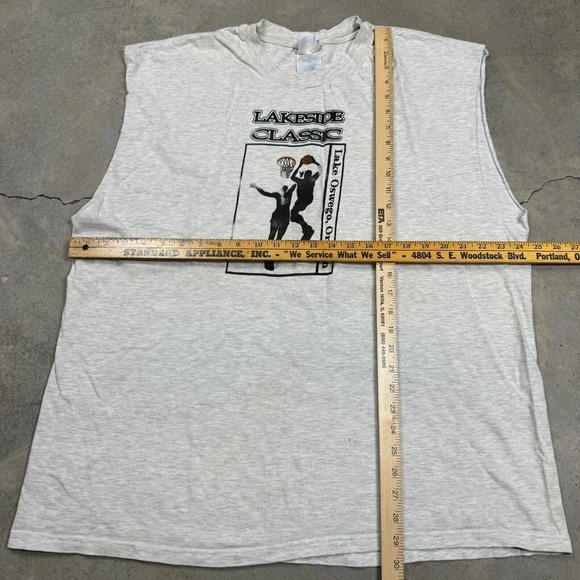 Vintage Lakeside Classic Lake Oswego Oregon Shirt Mens XXL Basketball T Tank Top - Picture 6 of 6